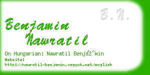 benjamin nawratil business card